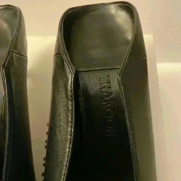 Thakoon Black Leather Kitten Heel Mules Various Sizes NIB - Picture 4 of 11